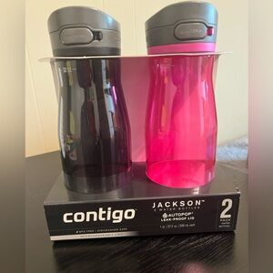 Contigo Jackson 2-Pack Water Bottles - Black & Pink